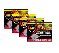 160 Firelighters All Purpose Fire Starter Cubes Value Pack Open Fire Pit BBQ for All Fuel & Charcoal