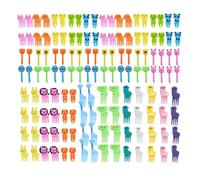 160 Fruit Skewers for Kids - 11 Popular Designs, BPA Free and Reusable, Perfect for Lunch Box, Kindergarten, Birthday and Picnic