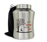 160 lbs Large Urns for Adult Male Female Ashes, Decorative Cremation Urn for Human Ashes with Velvet Pouch(I AM Always with You)