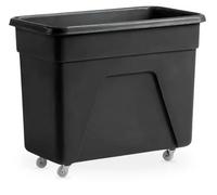 160 LTR MOBILE BLACK BOTTLE SKIP ON CASTORS