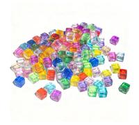 160 Pcs 16 Colors Mini Dice Blank Dice Tiny Dice, 8mm Small Dice Acrylic Cubes No-Hole Beads, Colored Dice Set for Board Games, DIY Crafts, Jewelry Making, Tabletop RPG, Math Counting with Box