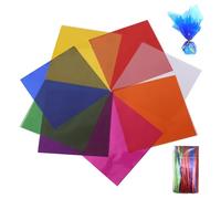 160 Pcs 7.5x7.5 Inch Colored Cellophane Sheets, Cello Wrap Transparency Film for DIY Arts, Crafts, Candy Packaging, Gift Wrapping