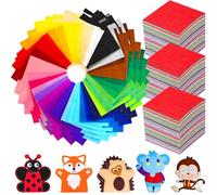 160 Pcs Felt Fabric Sheets,Felt Sheets for Crafting Patchwork Sewing Coloured,Fabric DIY Crafting Sewing Squares for Craft,for Making Handicraft DIY at Home and School(Multicolor)