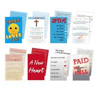 160 Pcs Gospel Tract Card Bulk Plan of Salvation Cards Pocket Prayer Holy Postcards Christian Bible Tracts Inspirational Assorted Verses Bookmark for Women Men Teens Evangelism Tool Gifts, 8 Styles