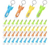 160 PCS Helicopter Mini Flashlight Keychain, Rocket LED Flashlight, Mini Flashlights In Bulk, Colorful LED Flashlight, Small Flashlights for Kids, Mini LED Flashlight Keychain, Astronaut Party Favors