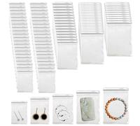 160 PCS Jewelry Bag Self Seal Plastic Zipper Bag Clear PVC - Clarity Tarnish Prevention,Small Sealed Bag,Resealable Packaging or Storage,Arrangement of Jewelry, Earrings and Rings, 5 Sizes