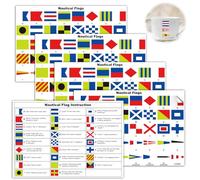 160 Pcs Mini Nautical Flag Stickers with Maritime Flag Alphabet Chart Reference Sailing Stickers Nautical Theme Party Favors for Cup Phone Laptop Decor（Each Sticker L:0.39" - 0.87" & W:0.16"-0.75"）