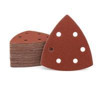 160 Pcs Multi Tool Sanding Pads Multi Grit Pack 93mm 20x P40 P60 P80 P120 P180 P240 P400 P600| Hook and Loop | 6 Hole Dust Free | Detail Sander Triangle Delta Multitool