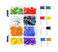 160 Pcs Multicolored Map Pins with Clear Storage Box ，map pins with coloured heads- pins for pinboard, Bullet Journal & DIY Decor(8 Assorted Colors)
