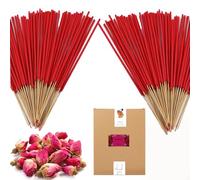 160 PCs Natural Incense Sticks, Organic Non Toxic Natural Insense Sticks for Relaxing, Stress Relief, Meditation, Refreshing, Sensuality & Energising Incense Gift Pack by Vamotto (Rose)