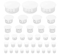 160 PCS Plastic Hole Plug Set - Snap-In Locking Caps in Assorted Sizes (White)