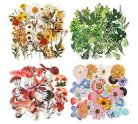 160 Pcs Vintage Flower Stickers for Scrapbooking, Nature Botanical Sticker