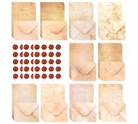 160 Pcs Vintage Letter Writing Paper and Envelopes for Invitations,Letters