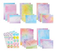 160 PcsLetter Writing Paper and Envelopes Sets, Watercolor Letter Writing Set, Stationery Paper and Envelopes Set, Watercolor Letter Papers, for Valentine's Day Office Stationery Set