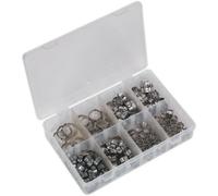 160 Piece Stainless Steel O-Clip Assortment - Single Ear - Various Sizes