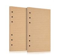 160 Sheets/320 Pages A6 Refills Paper,2 Pack Ruled Line Paper 6 Holes Binder Inserts Paper,Refillable Notebook Planner for Journals Travel Organiser Refills 10.5 x 17 cm