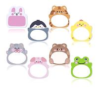 160 Sheets Cartoon Animal Sticky Notes, Cute Cartoon Memo Funny Sticky Note Self Stick Animal Notepad Page Markers Flags for Home, School and Office, 8 Styles 7 x 6 CM