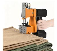 160 W Cordless Bag Closer - Electric Handheld Bag Sewing Machine with Auto Thread Cutting, 0.2-10mm Sewing Thickness for Sack, Woven, Paper,Yellow