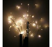 160 Warm White Solar Powered Led Lights - Starburst Stake Solar Lights - String Lights - Weatherproof - Easy Installation