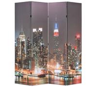 (160 x 170 cm) vidaXL Folding Room Divider New York by Night Home Paravent Screen Multi Sizes