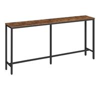 (160 x 20 x 80.5 cm (L x W x H), Rustic Brown) Console Table, 160 CM Narrow Long Sofa Table, Entryway Table, Industrial Sofa Table, Side Table, for Hallway, Living Room, Sturdy and Stable