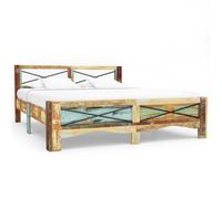 vidaXL Bed Frame without Mattress Solid Reclaimed Wood 160x200 cm (247667), Multi