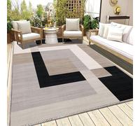 (160 x 230 cm (5ft 2" x 7ft 5")- Large Printed Area Rug/Carpet, MILO NEUTRAL) Large Area Rugs For Living Room Geometric Printed Rug Anti Slip Floor Carpet