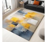 160 x 230 cm, Bedroom Area Rug, Machine Washable Soft Abstract Digital Media Art Print Carpet Non Slip Indoor Floor Mat, Rugs for Living Room Nursery Dining Room Classroom Grey