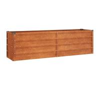 (160 x 40 x 45 cm (L x W x H)) vidaXL Garden Raised Bed Outdoor Pot Plant Stand Planter Rusty Corten Steel