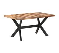 Dining Table 160x80x75 cm Solid Wood with Honey Finish