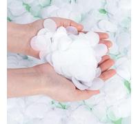 16000 Pcs Biodegradable White Round Shaped Paper Confetti for Wedding Parties, Birthday Confetti for Balloons, White Lvory Round Paper Confetti for Wedding Birthday Anniversary Decoration