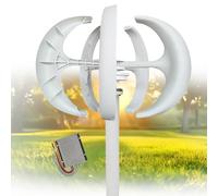16000W 12V 24V 48V Wind Turbines Generator,5 Blades Vertical Axis Wind Turbines Generator Kit for Home Hybrids Streetlight,Generador Eolico,Electromagnetic Electricity Producer Equipment(White,12V)