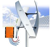 16000W 20000W Silent Vertical Wind Turbine - Efficient 12V/24V/48V/220V Vertical Axis Generator with Controller for Home Use, 3-Blade Magnetic Levitation Design for Maximum Energy Output(20000W,220V)