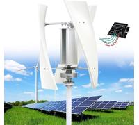 16000W 20000W Vertical Wind Turbine Generator Kit, 12V/24V/48V/220V 3 Blades Helical Magnetic Levitation Shaft with MPPT Controller,for Home Factory Use(16000W,220V)