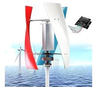 16000W 3 Blade Wind Turbine Electricity Set,No Noise Vertical Wind Turbine Generator,with Controller,Auto Adjust Windward,Upgraded Wind Vertical Axis Turbine Generator,for Marine,RV,Home Color-48V
