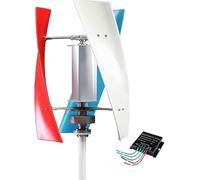 16000W Vertical Wind Generator, 12V 24V 48V 110V 220V Output Wind Turbine with Controller, Aerodynamic Design, 3 Blades, Auto Windward Adjustment, Ideal for Boats, Gazebos and Mobile Homes