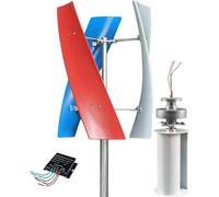 16000W Vertical Wind Turbine Generator Kit - 3-Blade Power System with Controller for Boats, Cabins & Gazebos - Efficient Renewable Energy Solution (Red, 48V)
