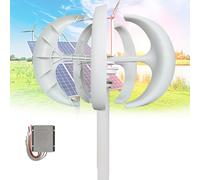 16000W Vertical Wind Turbine Kit, 12V 24V 48V Wind Turbines Generator, 5 Blade Portable Wind Turbine Generator Kit, Electromagnetic Electricity Producer Equipment, Wind Power(White,24V)