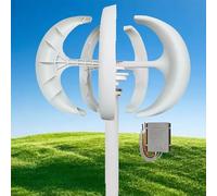 16000W Wind Turbine 12V 24V 48V 5-Blade Lantern Wind Turbine Generator Kit,Starting Wind Speed: 2M/S,Vertical Wind Turbines,Electromagnetic Electricity Producer Equipment(White,48V)