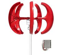 "16000W Wind Turbine Generator Kit - 12V/24V/48V Vertical & Horizontal Power System, 5-Blade Renewable Energy Solution for Home & Marine, Ideal for Monitoring & Street Lighting (Red, 24V)"