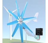 16000W Wind Turbine Generator Kit for Home Use, Silent 12V/24V/48V Solar Wind Power System, 8 Blades, High Efficiency, Renewable Energy Solution, 20000W Option Available