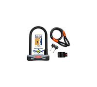 1600HB 1600 HB KIT Gold Sold Secure Bicycle D Lock, Black, Large-2.1M Cable