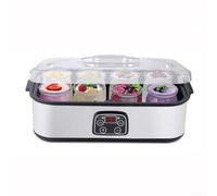 1600Ml Automatic Yogurt Machine, Automatic Yogurt Maker, With 8 Jars, Stainless Steel Liner, Adjustable Temperature, For Yogurt, Cream, Ice Cream(Rule of 110V)