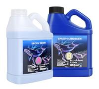 1600ml Epoxy Resin -Crystal Clear Resin Kit for Jewellery Making, DIY Art &Craft, Coasters, Casting, Ornament, Mold, Low Odour, Non-Toxic, Self-Leveling Epoxy for Beginners