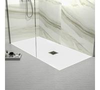1600mm x 800mm Premium Slimline Rectangular Shower Tray - Slate White