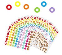 1600Pcs Reinforcement Rings, Self-Adhesive Hole Punch Reinforcers, Ring Binder Hole Reinforcement Stickers for Office School Home Supplies