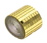 1600PCS Self Adhesive Mirror Mosaic Sheet,Tile Mini Square Glass Mirror Sticker for Disco Ball Decoration DIY Crafts Ktv Wall Home Decoration (Gold)