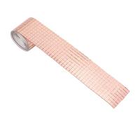 1600Pcs Self Adhesive Mirror Mosaic Square Glass Tile Sticker Decorative Home Decor DIY Craft Projects Bathroom Bedroom Kitchen Glass Fiber 5x5mm 100x4cm (Pink Gold)