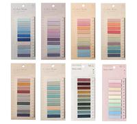 1600Pcs Sticky Tabs, Transparent Sticky Notes Flags Pastel Book Tabs Writable Annotation Tabs Morandi Page Markers Clear Index Tabs with Ruler Translucent Index Stickers for Books Office Supplies