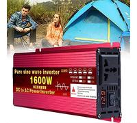 1600W 2200W 3000W Pure Sine Wave Inverter - 12V/24V/48V/60V/72V DC to 110V/220V AC Power Converter for Home, RV, Truck, Off-Grid Solar Systems